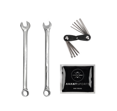 E-Bike Build Tool Kit | 10-In-1 Hex Tool, 10mm Wrench, 15mm Pedal Wrench - Populo Bikes