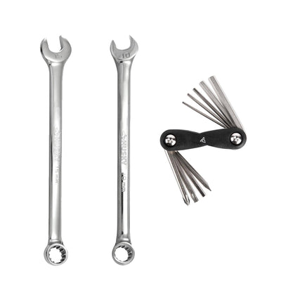 E-Bike Build Tool Kit | 10-In-1 Hex Tool, 10mm Wrench, 15mm Pedal Wrench - Populo Bikes