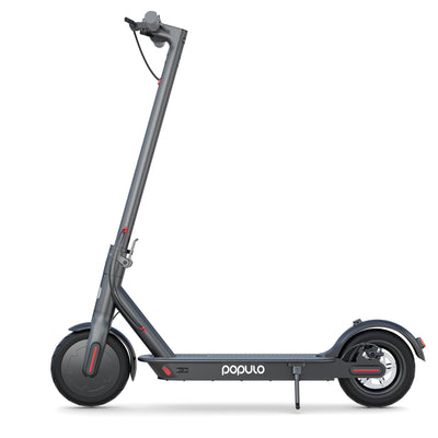 Populo Electric Scooter - 8.5” Pneumatic Tires - Up to 14.5 Miles & 15 MPH Portable Folding Commuting Scooter for Adults with Double Braking System. - Populo Bikes